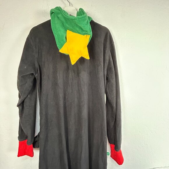 Tipsy Elves Women's Cozy Christmas Tree Toss Game Hooded Jumpsuit Large Green - Picture 2 of 10